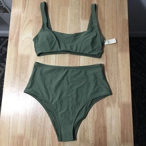 Aerie Olive High Waisted Bikini